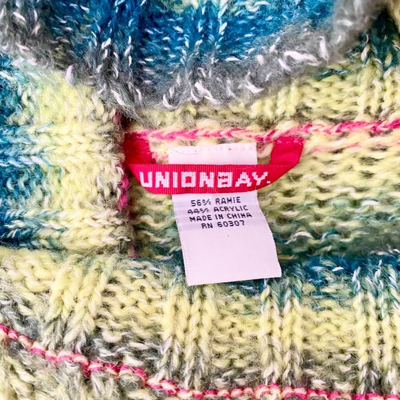 UnionBay - Pink + green cable knit sweater - Picture 8 of 8